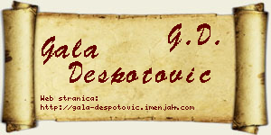 Gala Despotović vizit kartica